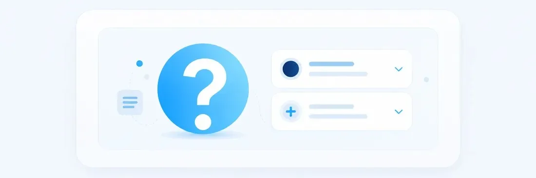 2D FAQ help center illustration